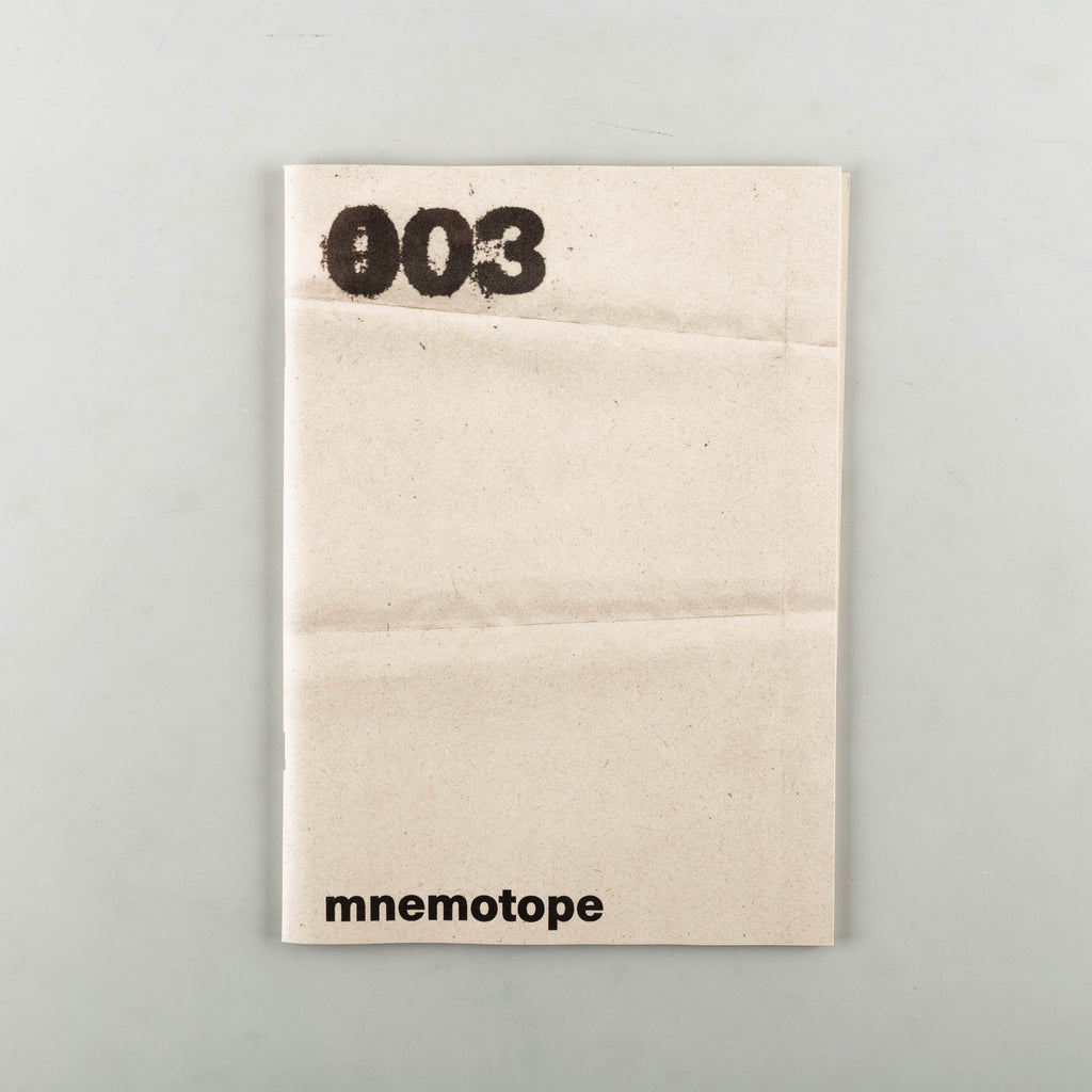 mnemotope Magazine 03 - Cover