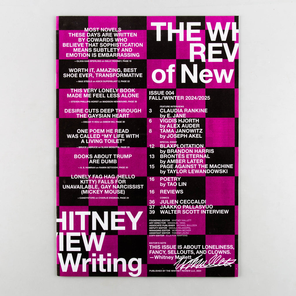The Whitney Review of New Writing Magazine 4 - 1