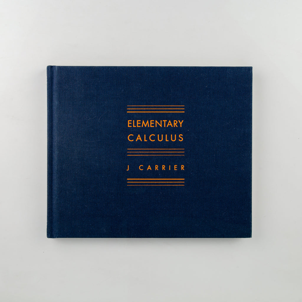 Elementary Calculus by J Carrier - Cover