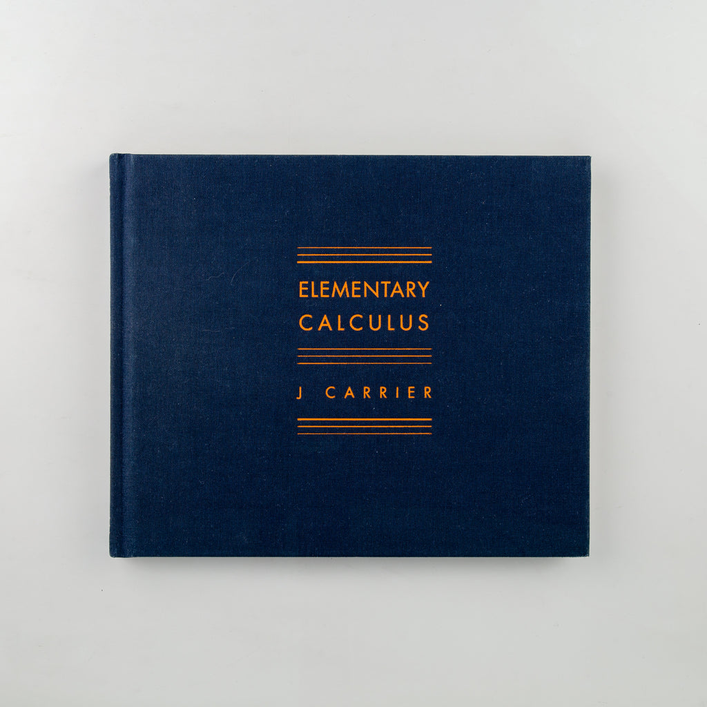 Elementary Calculus by J Carrier - 17