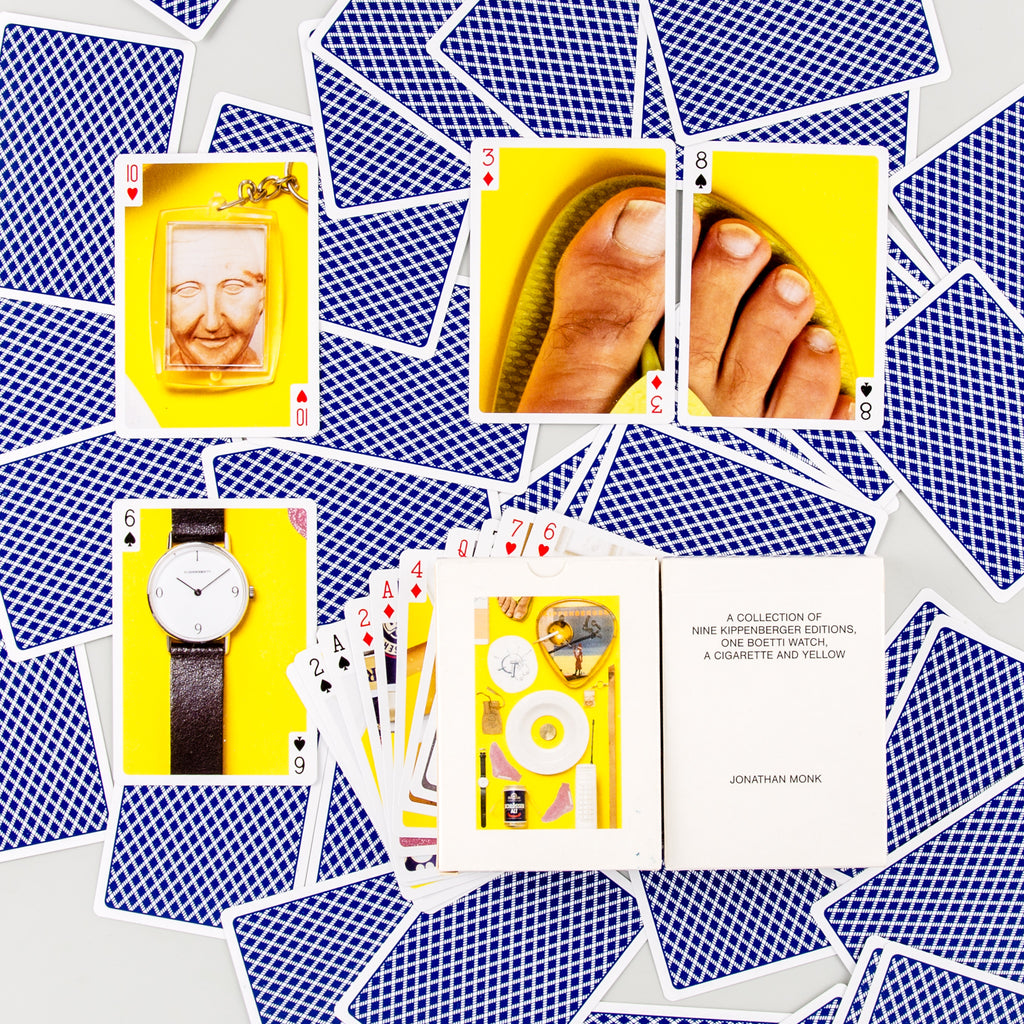 A collection of nine Kippenberger editions, one Boetti watch, a cigarette and yellow by Jonathan Monk - 1