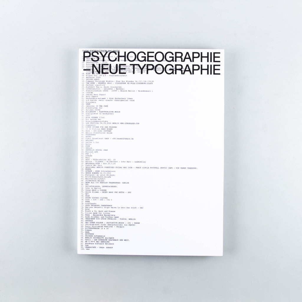 Psychogeographie - Neue Typographie by  Samuel Davey - Cover